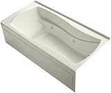 KOHLER K-1257-HR-47 Mariposa 72-Inch x 36-Inch Alcove Whirlpool Bath with Integral Apron, Tile Flang