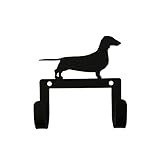 wh-lc-241ダックスフントシルエット犬リードNカラー2フック壁フック
