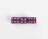 Baby Deer Clips　ヘアクリップ for ベビー　ステッチリボン（アメジスト）