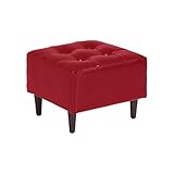 ミニソファー 1人掛け キッズソファ オットマン 合皮レザー Gulliver ot レッド 赤