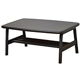 【天然木のセンターテーブル】 北欧風 天然木 木製 シンプル 幅80cm ダークブラウン LS-841DB