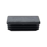 uxcell パイプキャップ 50 x 30mm プラスチック 矩形 リブ付き パイプキャップ カバー パッド 家具 椅子 テーブル デスク 足 フロアプロテクター