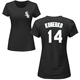 Paul KonerkoシカゴホワイトソックスレディースPlayer Tシャツジャージーマジェスティック( XL )
