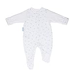Grobag gro-suit Pyjamas with Sleeping Bag Blue Spot Blue Design on a White Background by Grobag