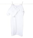 リトルジラフ ベビー肌着 ベーシックコレクション ベビードレス&耳つきキャップセット 0-6m (ホワイト)lg1036-03 【正規代理店輸入】