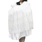 日本製　お宮参り用超ロングケープ　金糸（鳳凰柄）刺繍入り