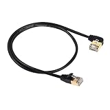 SinLoon 90度直角Cat8イーサネットケーブル、高速40Gbps 2000Mhzケーブル、金メッキプラグSFTPケーブルCat8 RJ45コネクタゲームLAN ケーブル、PC、ルータに使用します(Right 0.6M/2FT)