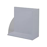 JKプラン Wallrest　壁に付けられる棚 アクリル板付き（ホッチキスで簡単取り付け） ホワイト FAP-0024-WH