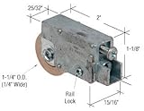 C・R・Laurence d1842 CRL 1 – 1 / 4 "スチールボールベアリングスライドガラスドアローラー15 / 16 " WideハウジングAcornドア