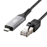 サンワサプライ USB Type-C LAN変換ケーブル(2m) Cat6 1Gbps 高速データ通信 MACアドレスパススルー対応 ドライバ不要 KB-SL6CLAN02BK