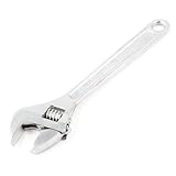 uxcell　25cm長　0-27mm ジョー　金属　モンキーレンチ　スパナツール