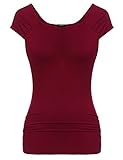 Zeagoo SHIRT レディース US サイズ: L カラー: レッド
