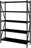 オープンラック 陳列棚 キャスター付き スチール ラック ヴィンテージ 4段 業務用 ブラック