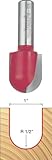 Freud 18-126 1-Inch Diameter Round Nose Router Bit with 1/2-Inch Shank by Freud