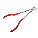 B Baosity 11インチ　ストレート/曲がったハンドル斜め　フラッシュ　カッター　ロング　リーチプライヤー　全２色 - 赤