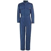 カジメイク 綿長袖つなぎ服 ブルー L 661045L