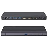 WAVLINK USB Cドッキングステーション M1/M2 MacBook Pro/Air、Dell、Lenovo、HP、Asus 3画面ノートパソコン拡張シャーシ対応 100W給電 2つのDP+HDMI 4つのUSB 3.0 ギガビットイーサネット TF/SDカードリーダー