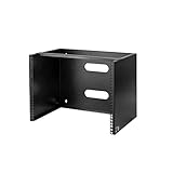 StarTech.com 8U ウォールマウントブラケット/奥行35cm 浅型サーバーラック/19インチ型対応パッチパネルラック/IT & ネットワーク機器用壁掛けブラケット/耐荷重36kg/ブラック WALLMOUNT8