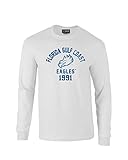 NCAA Florida Gulf Coast Eaglesマスコットブロックアーチ長袖Tシャツ、スモール、ホワイト