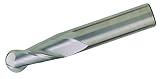 Bassett MSE-2B Series Solid Carbide General Purpose End Mill, Uncoated (Bright) Finish, 2 Flute, 30 
