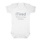 (フロソ) FLOSO 赤ちゃん・ベビー用 iTired - Theres A Nap For Thatプリント 半袖ボディースーツ ロンパース スリープスーツ ベビー肌着 パジャマ (18-24ヶ月