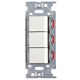 スガツネ工業 埋込トリプルスイッチ AC300V 15A ピュアホワイト PXP-J-NKW03008-PW