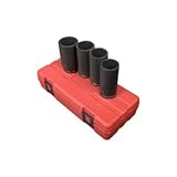 4Pc 1/2 Dr 12 Point Spindle Nut Socket Set by Sunex