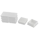 uxcell 家具足チューブインサート栓 エンドブランクキャップ プラスチック 四角形 ホワイト 8個入り