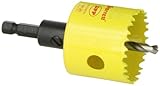Starrett AVH0216 Bi-Metal Dual Pitch Professional Hole Saw with Quickshot Arbor, HSS Teeth, 2-1/16 D