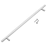 Lizavo 701-320SN Satin Nickel Cabinet Hardware Solid Euro Style T-bar Handle Pull- 12-5/8" (320mm) H