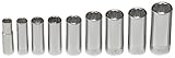Wright Tool 300 3/8 Drive 12 Point Deep Socket Set 3/8 - 7/8 (8-Piece) by Wright Tool