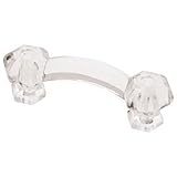 Brainerd PN0300V-CLR-C7 3-Inch Victorian Glass Kitchen or Furniture Cabinet Hardware Drawer Handle P