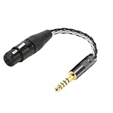 ipovoq xlr 4.4 mm 変換 ケーブル 4.4 mm xlr ケーブル xlr4 ピン 4.4mm バランスケーブル 10cm 4.4 mm 5 極 変換 xlr キャノン オーディオケーブル xlr メス 4.4 オス (XLR 4pin Female to 4.4mm 5極)