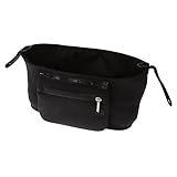 【ノーブランド品】 女性　ベビーカー用　ネオプレン 　バッグ　収納袋　ホルダー　小物入れ　全2色 - ブラック