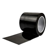 セーフラン 厚手PVCラインテープ 黒 幅100mmx 22m 厚0.2mm はく離紙なし 樹脂芯 PVC