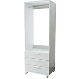 ライフスタイリングショップ ハンガーラック 引出 キャスター付き 幅59cm 衣類収納 ホワイト HR-41VWH