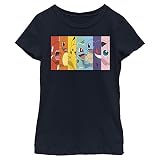 ポケモンポケレインボーガールズ半袖Tシャツ, ネイビーブルー, Small