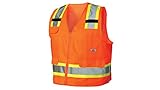 Pyramex RVZ2420XL Lumen X Class 2 Surveyor's Safety Vest with 8 Pockets, X-Large, Hi-Vis Orange by P