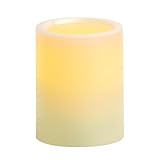 Candle Impressions cat64400cr01 4-inch Smooth Flameless Candle withバニラ香料、クリーム