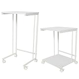 マルチテーブルワゴン ホワイト [ 多用途 スリムデスク ミニテーブル サイドテーブル ネイルテーブル ネイルデスク キャスター付き 平机 作業台 多機能 オフィス フリー デスク テーブル 机 セルフネイル ]