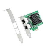 ipolex 10/100/1000Mbps ギガビット イーサネット LANカード 1G NIC ネットワークカード Intel 82576 チップ(E1G42ET) デュアル RJ45 ポート PCI Express2.0 X1