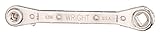 Wright Tool 9396 Reversible Ratcheting Box Wrench, 1/4 -3/16 Square x 3/8-5/16 Square by Wright Tool