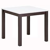 関家具(Sekikagu) ダイニングテーブル ダークブラウン 幅75×奥行75×高さ70cm ハイグロス仕上げ 204913