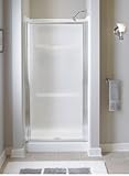 Sterling 950C-24S Standard Pivot Shower Door, Silver with Rain Glass Texture [並行輸入品]