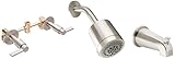 Elements of Design EBX8148NDL Dubai Tub & Shower Faucet, 5 Spout Reach, Satin Nickel by Elements of 