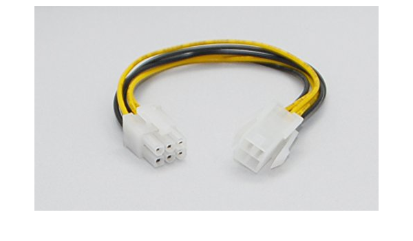 Amazon Atx12v 4ピン Pci E12v 6ピン 電源変換ケーブル 17cm Cyberplugs Cyberplugs 電源ケーブル 通販