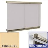 三協アルミ　ラクシェード　持出しタイプ（出幅50mm）　幅W1500mm×高さH990mm　ベージュ生地 　ダークブロンズ