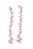 Yatim 2パック11.8 Ft Fake Sakura Vine花植物人工花ホームホテルオフィスウェディングパーティーガーデンクラフトアートデコレーション ピンク Yatim