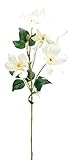 エルアーツ 造花 クレマチススプレー 全長50cm・花径7~12cm ホワイト E2604-01