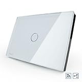 米国/ AU標準、スマートホーム、アイボリーホワイトクリスタルガラスパネル、vl-c301sr-81、2ウェイワイヤレスリモートコントロールホームライトスイッチ